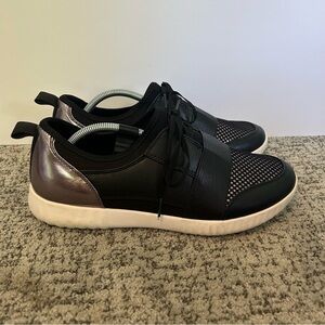 Torrid Black Mesh Metallic Lace-Up Sneakers Size 12 Women’s